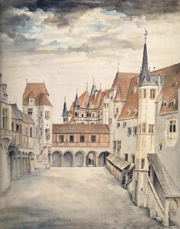 Albrecht Durer The Courtyard of the Former Castle in Innsbruck Germany oil painting art